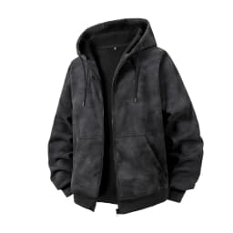 Men Tie Dye Brushed Hooded Sweatshirt Men Full Zip Opening Jacket Men Fleece Lined Sports Versatile Outerwear Male Overcoat