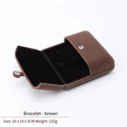 High-Grade Velvet Button Mongolian Double Open Jewelry Box Velvet Ring Ring Bracelet Necklace Packaging Jewelry Box