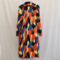 Women's fur coat Artificial fox fur coat long over the knee casual winter warm plus size trench coat