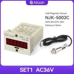 JDM11-6H 6 Digit Electronic Digital Counter Display Hall Sensor Proximity Photoelectric Switch NPN DC12-24V AC110-220V