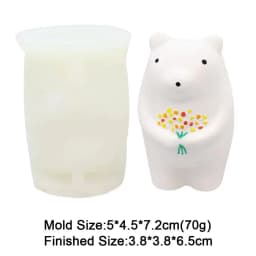 Cute Mini Bear Silicone Mold Fondant Cupcake Chocolate Biscuit Sugarcraft Kitchen Baking Cake Decorating Tools DIY Epoxy Mould
