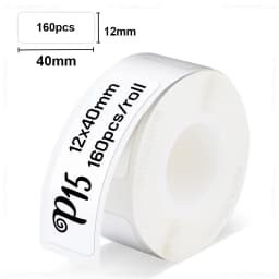 Marklife P15/P12/P11 Label Printer White Label Paper 12*40mm Transparent Label Sticker Waterproof Adhesive Tape for D30 Labeller