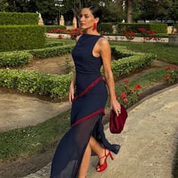 Chic Sleeveless Patchwork Contrasting Tassel Decoration Maxi Dress Backless Chiffon Hem A Line Dresses Evening Party Minimalist