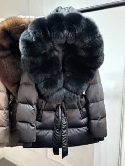 Lagabogy 2025 Top Quality Winter White Goose Down Jacket Women Coat Natural Silver Fox Fur Hooded Thick Female Waterproof Parkas