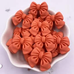 Resin Kawaii Colorful Painted Cartoon Bowknot Flatback Stone Figurine 20PCS Scrapbook DIY Decor Home Accessories Crafts OM201