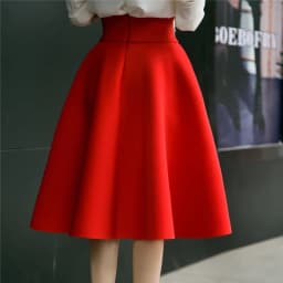 Spring New plus Size White Midi A-Line Skirt Pleated Retro Puffy Umbrella Half-length Slimming Skirt Women's Fashion