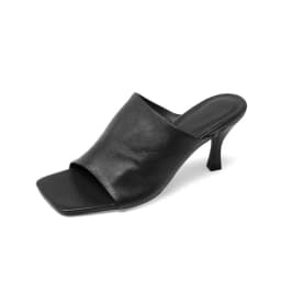 QUTAA 2022 New Summer Thin High Heel Women Shoes Square Toe Slippers Ladies Pumps Genuine Leather Platform Sandals Size 34-39