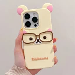 For iPhone 17 Pro 4 4S 5 5S 6 16 Pro Max 15 14 Plus 13 12 11 7 8 SE Rilakkuma Bear Chocolate Cartoon Soft Silicon Phone Case