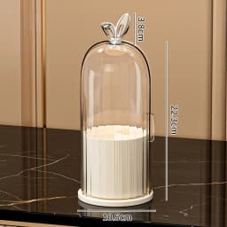 360° Rotating Cosmetic Brush Shelf Organizer Cosmetic Display Case Desktop with Drawer Storage Organizer For Living Room Bedroom