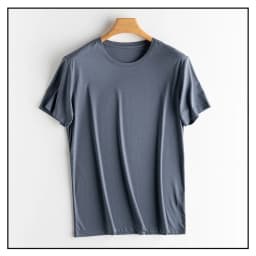 SuyaDream Mens Solid Tee Cotton Silk Blend Plain O Neck Short Sleeved Cozy T Shirts 2026 Summer Simple Chic Top White Black