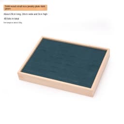 Simple Solid Wood Small 48-Digit Ring Plate, Shank, Pair Ring, Stud Earring, Storage Display Tray, 48-Digit Plate