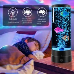LED Fish Lamp Ambient Night Light Remote Control Color Changing Decorative Lights Aquarium Birthday Gift For Children bulb light