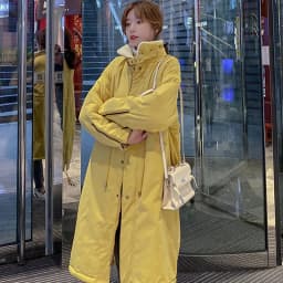 Down Cotton Parkas Jacket Women's Mid-length Over The Knee 2025 New Korean Loose Fashion Winter Padded Female Thickened