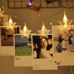 LED Photo String Lights Battery Powered Christmas Fairy Twinkle Lights with Clips for Hanging Picture Bedroom Wall Wedding Decor