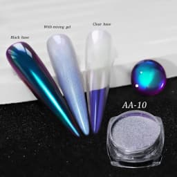 Magic Mirror Powder Chameleon Polarizing Nail Glitter High-Light Diamond Holographic Nail Art Pigments DIY UV Gel Manicure Dust