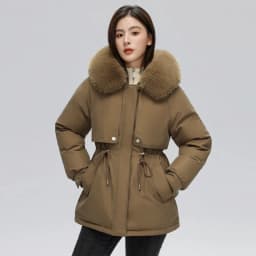 Winter Coat New Women's Thick Cotton Jacket Women's Medium Long Korean Version Fur Collar Coat Female Warm Parka Overcoat