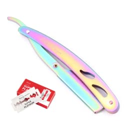 Men Straight Barber Razor Add 10 Blades Razor Edge Steel Folding Shaving Knife Hair Removal Tools Shaving Razor With Blade Z6102