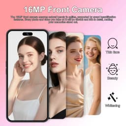 K-Touch Smartphone For A17 Pro Max 5G Dual Sim Mobile Phones 22G+2TB 7.3inch Cell Phone Face ID Unlocked 7800mAh Battery 16+48MP Cellphones
