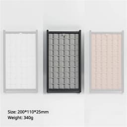 Wholesale large multi-digit gem storage box diamond display box V Groove colorful gems Box PortableGem Display Tray with Lid