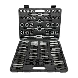 Professional 32/40/110Pcs Metric Tap and Die Set Nut Bolt Screw Thread Steel Pitch Gauge Bearing Steel Threading Tool with Case