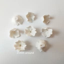 50pcs Handmade Ceramic Flower Material White Color Porcelain Floral Hair Accessories For DIY Jewelry Make Parts