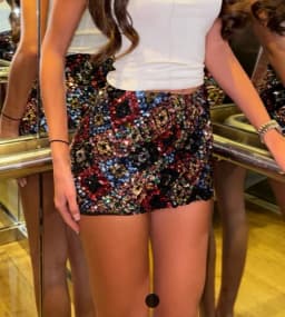 Summer Women Y2K Sparkly Sequin Mini Skirt Side Tie-up Low Waist Pencil Skirt Glitter Festival Rave Short Skirts Party Clubwear