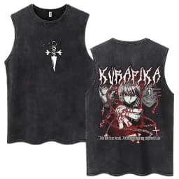 Washed Anime Hunter X Hunter GON·FREECSS Tank Tops Men Women Fashion Vintage Sleeveless T Shirt Cotton Casual Oversized Vests