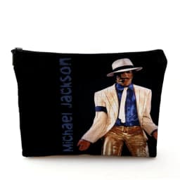 Super Star Michael Jackson Cosmetic Bag Double Print Makeup Bags Women Wedding Handbag Lady Travel Organizer Child Wallet