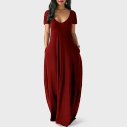 Summer Sexy Women Solid Color Boho Maxi Club Dress Casual Long Dress Party Infinity Robe Longue Femme