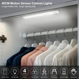 Wireless LED Night Light Motion Sensor USB Rechargeable Strip For Bedroom Kitchen Cabinet Lamp Remote Control Lighting