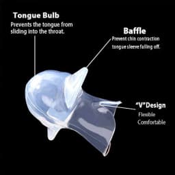 1PC Silicone Anti Snore Device Apnea Aid Snore Stop Tongue Retainer Anti Snoring Mouthpiece