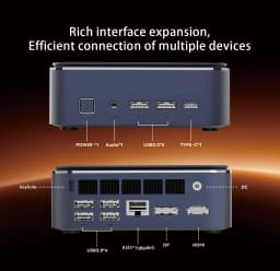 Soyo M5 Mini Pc, Amd Ryzen 3 4300U, Lpddr4, 16Gb Ram, 512Gb Rom, Windows 11 Pro, Compact Desktop Computer, Dual 4K Multi-Display Output, Wifi, Bluetooth, Gigabit Lan, Type-C, Small Micro Pc for Home, Office, Entertainment