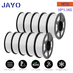 JAYO PETG PLA High Speed Matte PETG PLA Plus 10 Rolls Filament 1.75mm No Bubbles Smooth Multiple Colors Optional for 3D Printing