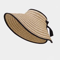 Spring Summer Visors Straw Hat for Women Foldable Wide Large Brim Beach UV-Resistant Hats