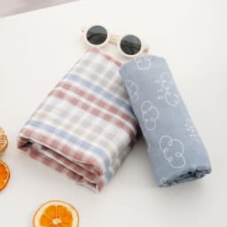 100% Cotton 120*110cm 2 Layers Newborn Baby Bath Towel Wrap Muslin Swaddle Blankets