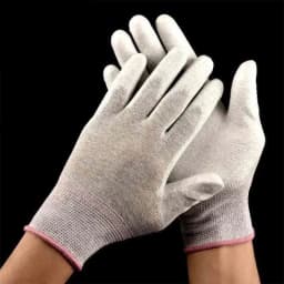 Nylon-Carbon Anti-static Gloves Tool PU Finger Coating White Working Gloves ESD Non-slip Safety Work Gloves Electronic