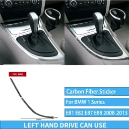For BMW E81 E82 E87 E88 1 Series Interior Accessories 2008-2013 Gear Shift Knob Dashboard AC Outlet Carbon Fiber Cover Stickers