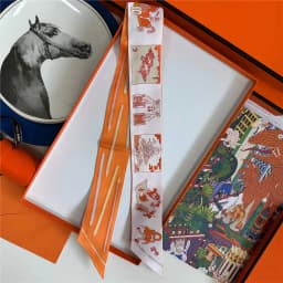 POBING 2025 New Style Binding Handle Hairband Silk Scarf 100% Mulberry Silk Amazon Celebration Twill Silk 5*86CM