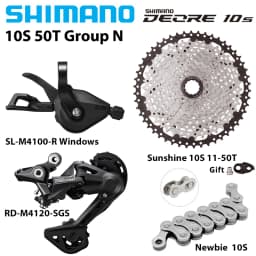 Shimano Deore m4100 1x10S Groupset Derailleurs RD-M4120 10 Speed Shift Lever Sunshine Cassette 36T 40T 42T 46T 50T Newbie Chain