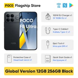 POCO F8 Ultra Global Version Smartphone Snapdragon 8 Elite Gen 5 6.9" Display 6500mAh 100W HyperCharge 50W Wireless NFC