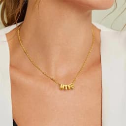 Bubble Letter Necklace Custom 3D Bubble Letters Name Pendant Necklace for Women Balloon Initial Necklaces Personalized Jewelry
