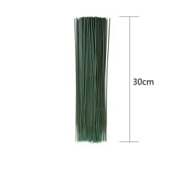 17/25/30/40cm Artificial Flower Stems Rose leaves/base Iron Wire Stem DIY Soap/ Paper Flower Stub Accessory Stems Craft Decor
