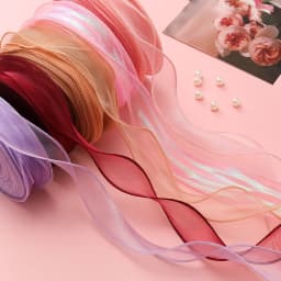 1 Meter Silk Ribbon Organza Satin For DIY Craft Gift Jewelry Packaging Decoration Wedding Bouquets Wreath Sewing Supplies