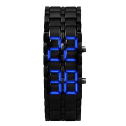 LED Display Electronic Watch Novelty Red Blue LED Lava Digital Wristwatch For Women Men