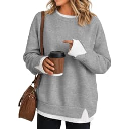 Loose Fit Pullover Hoodie Regular Length American and European Style with Mock Two Regular Thickness Casual Women Sweatshirts