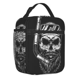 Scuba Diver Flag Resuable Lunch Box for Women Multifunction Dive Diving Thermal Cooler Food Insulated Lunch Bag Office Work