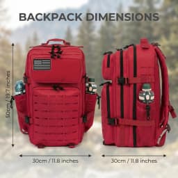 45L Large Capacity Tactical Hunting Backpack For Men With MOLLE Webbing System Dual Cup Holders Outdoor Survival Hiking Camping Rucksack For Wilderness Trip Travel Daily Work Commute Outdoor Camping Activities Gear Storage Backpack