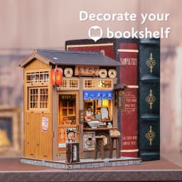 Original CUTEBEE Book Nook Kit DIY Doll House Bookshelf Insert Amazing Gift for Child Morita-Ya Japanese Style DIY Miniature Toy