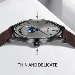TOMI 2Pcs Men's Watch Gift Set with Pen Luxury Business Calendar Quartz Watch Suitable for Men's Birthday or Holiday Gift