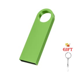Free Custom Logo USB Flash Drive Pen Drive 8GB 16GB 32GB 64GB 128GB Metal Pendrive Card Memory Stick Drives U Disk with Key Ring
